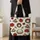 Christmas Robin, Poinsettia and Plaid Holiday Keepsake for Women Who Love Vintage Cheer Quilted Tote Bag - 4