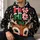Christmas Reindeer and Candy Cane Letters for Festive Winter Celebrations All Season All-over Print Hoodie (Lightweight) - 6