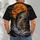 Leaping Bass Under a Harvest Moon for Halloween Night Fishing and Outdoor Adventure All-over Print Unisex T-shirt - 4