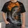 Leaping Bass Under a Harvest Moon for Halloween Night Fishing and Outdoor Adventure All-over Print Unisex T-shirt - 1