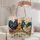 Colorful Chicken Family with Wildflowers for Farmhouse Country Living and Chicken Lovers Quilted Tote Bag - 5