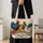 Colorful Chicken Family with Wildflowers for Farmhouse Country Living and Chicken Lovers Quilted Tote Bag - 4