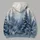 Icy Blue Winter Forest and Snowy Evergreen for Quiet Nature Escapes All-over Print Hoodie (Lightweight) - 5