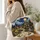 Moonlit Woodland Cottage Village for Cozy Laundry Days and Rustic Home Living Gifts Quilted Tote Bag - 3
