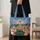 Moonlit Windmill Tulip Garden Art For Springtime Gifting And Cottagecore Style Quilted Tote Bag - 4