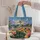 Moonlit Windmill Tulip Garden Art For Springtime Gifting And Cottagecore Style Quilted Tote Bag - 5