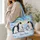 Colorful Aurora Penguins for Arctic Home Gifts, Winter Gatherings, and Nature Lovers Quilted Tote Bag - 3