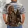 Indigenous Warrior and Eagle Portrait for Everyday Wear and Cultural Appreciation All-over Print Unisex T-shirt - 4