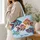 Colorful Folk Art Fish for Coastal Getaways and Everyday Joy for Fish Lovers Quilted Tote Bag - 3