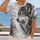 Detailed Wolf and Botanical Foliage for Nature Lovers and Woodland Escapes All-over Print Unisex T-shirt - 2