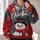 Cheerful Snowman and Christmas Doodles for Holiday Parties and Winter Cheer All-over Print Hoodie (Lightweight) - 2