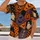 Halloween Pumpkin Bat Ghost Skeleton Autumn Party Outfit for Men and Spooky Season Wear All-over Print Unisex T-shirt - 2