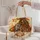 Autumn Raccoon Family Woodland Diorama for Cozy Fall Gifting and Nature Lovers Quilted Tote Bag - 5