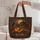 Haunted Pumpkin Farm Under a Full Moon for Halloween Night and Autumn Gift for Her Quilted Tote Bag - 5