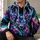 Neon Stag Antlers for Hiking, Hunting, and Bold Outdoor Style All-over Print Hoodie (Lightweight) - 6