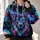 Neon Stag Antlers for Hiking, Hunting, and Bold Outdoor Style All-over Print Hoodie (Lightweight) - 2