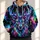 Neon Stag Antlers for Hiking, Hunting, and Bold Outdoor Style All-over Print Hoodie (Lightweight) - 1