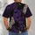 Purple Halloween Patchwork With Bats, Pumpkins and Ghosts for Spooky October Nights All-over Print Unisex T-shirt - 4