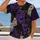 Purple Halloween Patchwork With Bats, Pumpkins and Ghosts for Spooky October Nights All-over Print Unisex T-shirt - 2