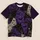 Purple Halloween Patchwork With Bats, Pumpkins and Ghosts for Spooky October Nights All-over Print Unisex T-shirt - 5