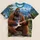 Flag-Stripe Guitar and Forest Gorilla for Patriotic Concerts and Outdoor Music Fans All-over Print Unisex T-shirt - 5