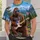 Flag-Stripe Guitar and Forest Gorilla for Patriotic Concerts and Outdoor Music Fans All-over Print Unisex T-shirt - 6