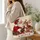 Santa And Reindeer Christmas Cheer For Cozy Winter Holiday Gift Giving With Loved Ones Quilted Tote Bag - 3