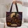 Haunted House Moonlit Halloween Scene for Autumn Trick-or-Treat Nights Quilted Tote Bag - 5