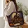 Haunted House Moonlit Halloween Scene for Autumn Trick-or-Treat Nights Quilted Tote Bag - 3