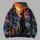 Halloween Witch Haunted Manor Autumn Night Scene for Seasonal Celebrations All-over Print Hoodie (Lightweight) - 5