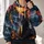 Halloween Witch Haunted Manor Autumn Night Scene for Seasonal Celebrations All-over Print Hoodie (Lightweight) - 2