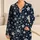 Midnight Silver Stars for Cozy Evenings and Dreamy Nights at Home, a Gift for Her Satin Pajamas Set - 1