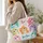 Vibrant Fluffy Cat Faces for Whimsical Everyday Shopping and Casual Travel Outings Quilted Tote Bag - 3