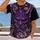 Purple Demon Mask and Scaled Florals for Japanese Festival Nights and Cosplay Fans All-over Print Unisex T-shirt - 2