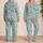 Pink Flamingos and Hibiscus Blooms for Tropical Getaways and Relaxed Summer Nights Satin Pajamas Set - 2