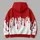 Crimson Drip Color Block for Bold Winter Streetwear and Casual Everyday Layering All-over Print Hoodie (Lightweight) - 5