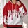 Crimson Drip Color Block for Bold Winter Streetwear and Casual Everyday Layering All-over Print Hoodie (Lightweight) - 2