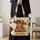Cowboy Calf with Bandana and Wildflower for Western Ranch Days and Country Women Quilted Tote Bag - 4