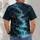 Turquoise Waterfall Nightscape for Quiet Weekend Escapes and Peaceful Outdoor Adventures All-over Print Unisex T-shirt - 4