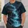 Turquoise Waterfall Nightscape for Quiet Weekend Escapes and Peaceful Outdoor Adventures All-over Print Unisex T-shirt - 6