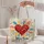 Radiant Red Heart and Rainbow Rays for Everyday Shopping, Travel, and Gift Giving Quilted Tote Bag - 5