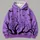 Purple Halloween Tree And Bat Scene For Spooky Autumn Night Celebrations And Parties All-over Print Hoodie (Lightweight) - 4