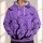 Purple Halloween Tree And Bat Scene For Spooky Autumn Night Celebrations And Parties All-over Print Hoodie (Lightweight) - 1