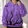 Purple Halloween Tree And Bat Scene For Spooky Autumn Night Celebrations And Parties All-over Print Hoodie (Lightweight) - 2