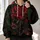 Crimson Rose And Dark Botanical Elegance For Alternative Everyday Style All-over Print Hoodie (Lightweight) - 2