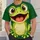 Big-Eyed Lime Green Frog for Playful Casual Outings and Weekend Fun All-over Print Unisex T-shirt - 6