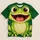 Big-Eyed Lime Green Frog for Playful Casual Outings and Weekend Fun All-over Print Unisex T-shirt - 5