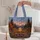 Autumn Campfire Forest Chair Scene for Cozy Fall Camping and Weekend Getaways Outdoors Quilted Tote Bag - 5