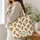 Orange Tulips for Spring Commuting and Weekend Travel, Thoughtful Gift for Flower Lovers Quilted Tote Bag - 3