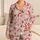 Blush Pink Santa And Snowflakes For Cozy Christmas Holiday Lounging And Winter Mornings Satin Pajamas Set - 1